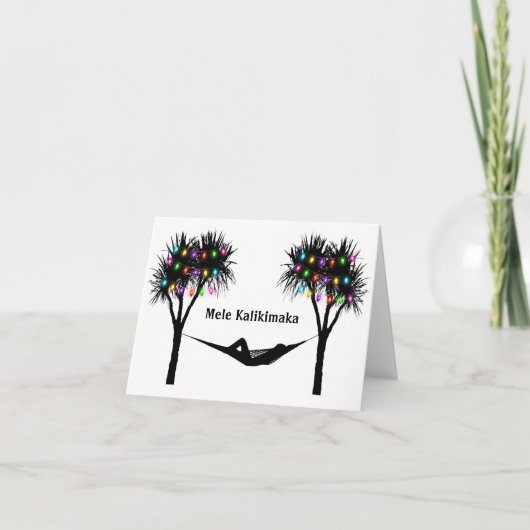 Cartes Pour Fêtes Annuelles Noël tropical de Mele Kalikimaka (Devant)