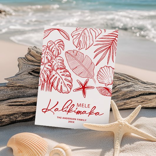 Cartes Pour Fêtes Annuelles Noël tropical de Mele Kalikimaka