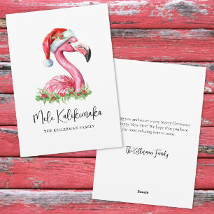 Cartes Pour Fêtes Annuelles Noël tropical sur la plage Mele Kalikimaka