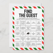 Cartes Pour Fêtes Annuelles Noël Trouvez le jeu de Bingo invité (Devant)