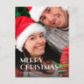 Cartes Pour Fêtes Annuelles Noël Typographie moderne Photo 2 Conception latéra (Devant)