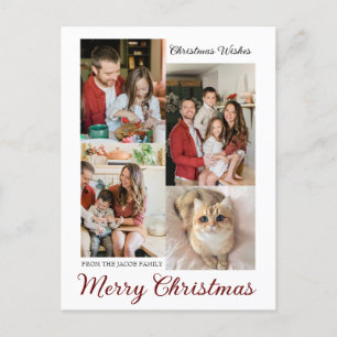 Cartes Pour Fêtes Annuelles Noël Typographie moderne Photo Collage