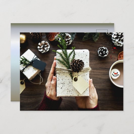 Cartes Pour Fêtes Annuelles Noël - Un moment de donner (Devant / Derrière)