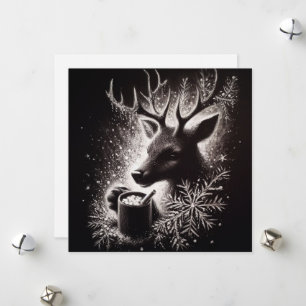 Cartes Pour Fêtes Annuelles Noël unique croquis au charbon de bois