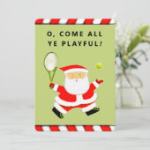 Cartes Pour Fêtes Annuelles Noël unique de tennis (Debout devant)