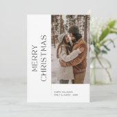 Cartes Pour Fêtes Annuelles Noël unique minimaliste moderne (Debout devant)