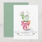 Cartes Pour Fêtes Annuelles Noël unique Red & Green Cute Cactus (Devant / Derrière)