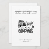 Cartes Pour Fêtes Annuelles Noël Vacances Camper Reindeer extérieur Noir (Devant / Derrière)