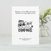 Cartes Pour Fêtes Annuelles Noël Vacances Camper Reindeer extérieur Noir (Debout devant)