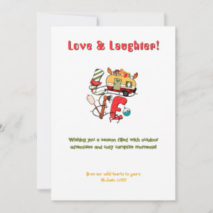 Cartes Pour Fêtes Annuelles Noël Vacances Camper renne extérieur