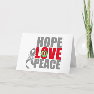 Cartes Pour Fêtes Annuelles Noël Vacances Espoir Aimer Paix Cerveau Cancer