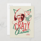 Cartes Pour Fêtes Annuelles Noël Vacances Fou À propos de Noël (Devant / Derrière)