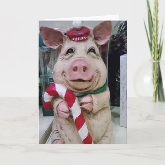 CARTES POUR FÊTES ANNUELLES NOËL VACANCES PIGGY SOUHAITS (Devant)