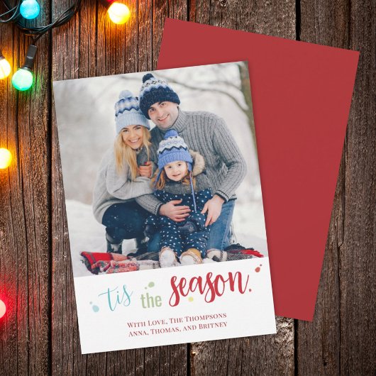 Cartes Pour Fêtes Annuelles Noël Vacances Simple C'est la saison mignonne