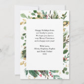 Cartes Pour Fêtes Annuelles Noël Vert doré Blanc | Joyeuses fêtes (Dos)