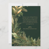 Cartes Pour Fêtes Annuelles Noël Vert Moderne Élégant Vert Botanique (Dos)