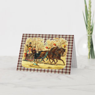 Cartes Pour Fêtes Annuelles Noël Victorian Sleigh Ride