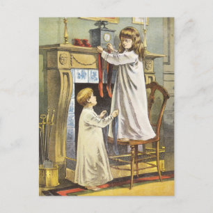 Cartes Pour Fêtes Annuelles Noël victorien, Bas de Noël pour enfants