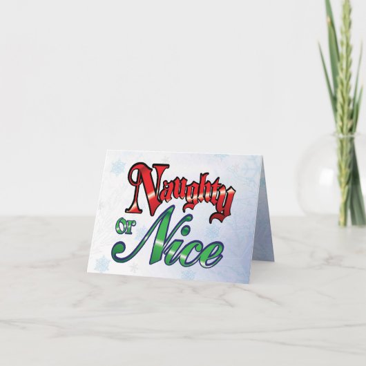 Cartes Pour Fêtes Annuelles Noël vilain ou Nice (Devant)