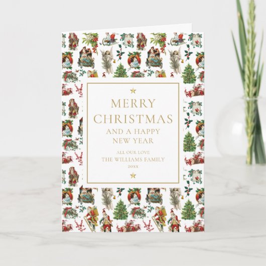 Cartes Pour Fêtes Annuelles Noël vintage (Devant)