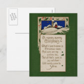 Cartes Pour Fêtes Annuelles Noël vintage (Devant / Derrière)