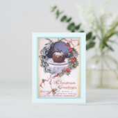 Cartes Pour Fêtes Annuelles Noël vintage (Debout devant)