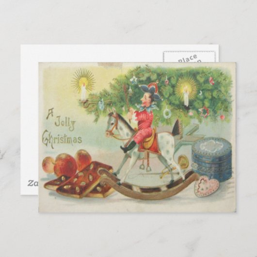 Cartes Pour Fêtes Annuelles Noël vintage (Devant / Derrière)