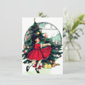 Cartes Pour Fêtes Annuelles Noël vintage (Debout devant)