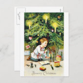 Cartes Pour Fêtes Annuelles Noël vintage (Devant / Derrière)