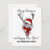 Cartes Pour Fêtes Annuelles Noël vintage (Devant / Derrière)