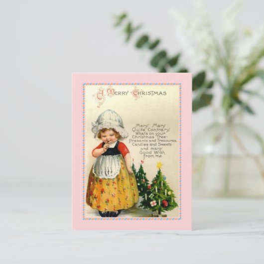 Cartes Pour Fêtes Annuelles Noël vintage (Debout devant)