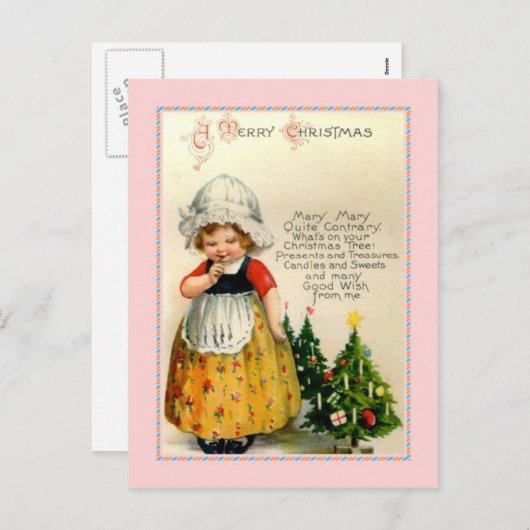Cartes Pour Fêtes Annuelles Noël vintage (Devant / Derrière)
