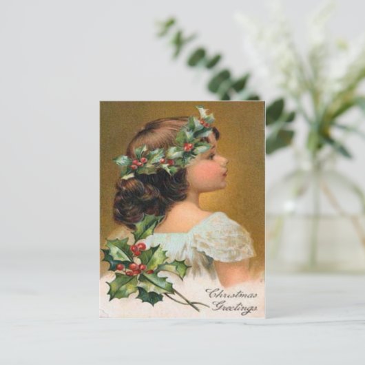 Cartes Pour Fêtes Annuelles Noël vintage (Debout devant)