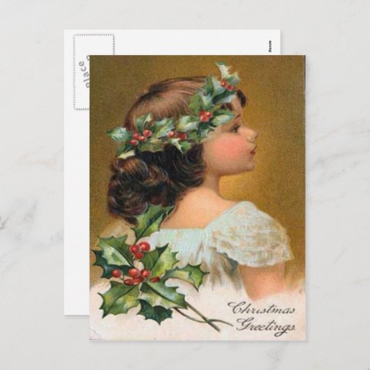 Cartes Pour Fêtes Annuelles Noël vintage (Devant / Derrière)