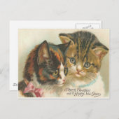 Cartes Pour Fêtes Annuelles Noël vintage (Devant / Derrière)