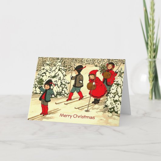 Cartes Pour Fêtes Annuelles Noël vintage (Devant)
