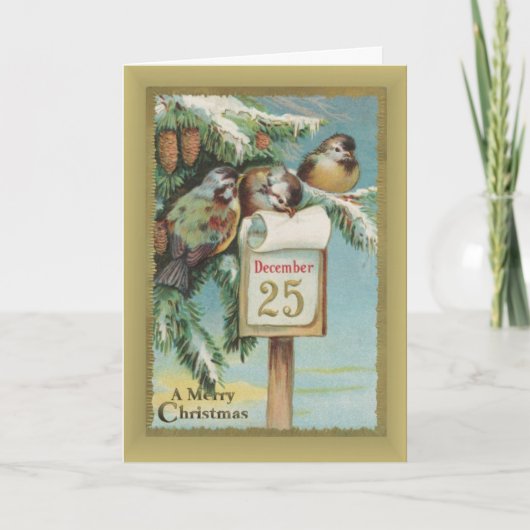 Cartes Pour Fêtes Annuelles Noël vintage (Devant)