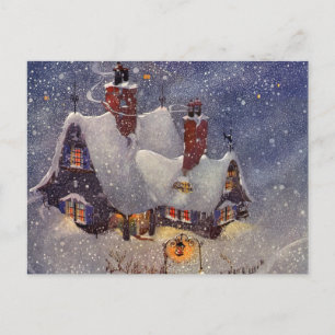 Cartes Pour Fêtes Annuelles Noël vintage, Atelier du Père Noël Pôle Nord