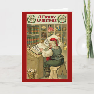 Cartes Pour Fêtes Annuelles Noël vintage de Père Noël