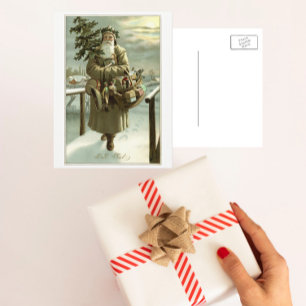 Cartes Pour Fêtes Annuelles Noël vintage, Père Noël victorien Dieu Jul