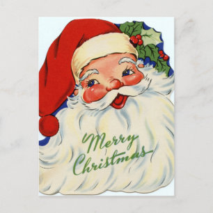 Cartes Pour Fêtes Annuelles Noël vintage rétro Père Noël