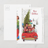 Cartes Pour Fêtes Annuelles Noël vintage rockabilly (Devant / Derrière)