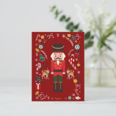 Cartes Pour Fêtes Annuelles Noël Vintage rouge (Debout devant)