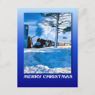Cartes Pour Fêtes Annuelles Noël vintage, Vapeur à travers la neige