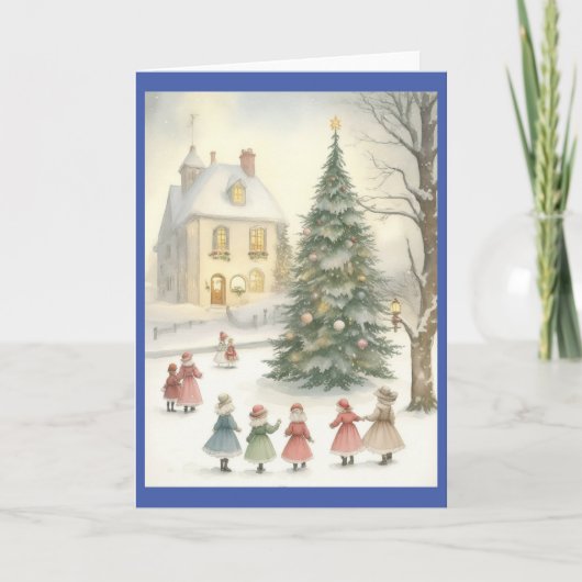 Cartes Pour Fêtes Annuelles Noël Vintage victorien (Devant)