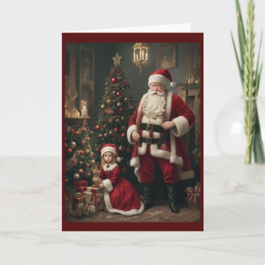 Cartes Pour Fêtes Annuelles Noël Vintage victorien (Devant)