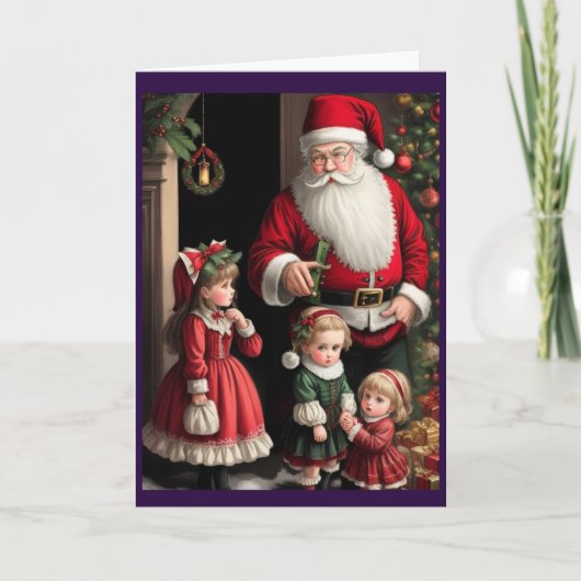 Cartes Pour Fêtes Annuelles Noël Vintage victorien (Devant)