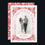 Cartes Pour Fêtes Annuelles Noël Voeux Berry Arch Red 3 Photo Collage<br><div class="desc">Une carte de vacances unique et moderne avec une forme en arc photo avec une typographie de style moderne qui tourne élégamment autour de votre photo, et des oeuvres d'art de feuillage d'hiver dessinées à la main. Le dos dispose d'un motif correspondant et d'un 3 collages photo que vous pouvez...</div>