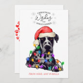 Cartes Pour Fêtes Annuelles Noël Voeux Chien Chiot Baisers Joli Animal Personn (Devant / Derrière)