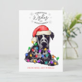 Cartes Pour Fêtes Annuelles Noël Voeux Chien Chiot Baisers Joli Animal Personn (Debout devant)